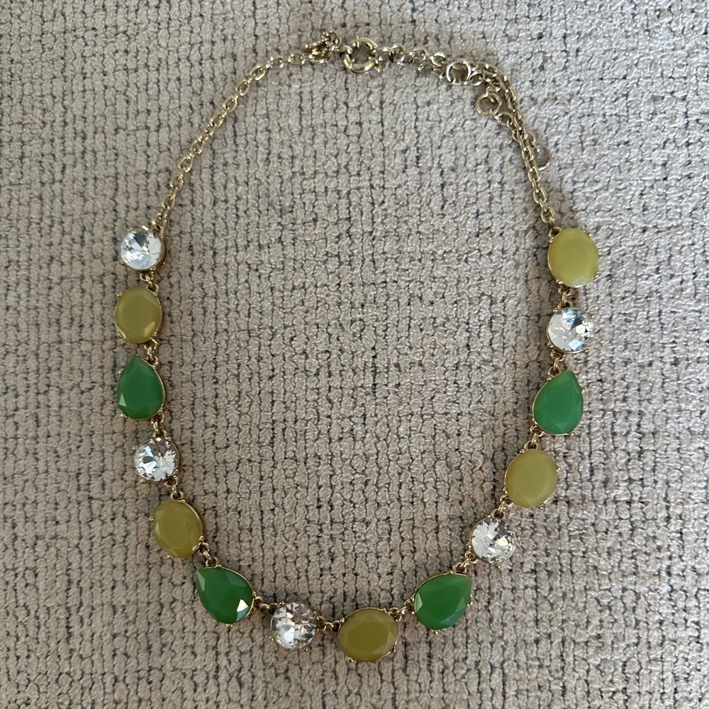 J. Crew Green Statement Necklace